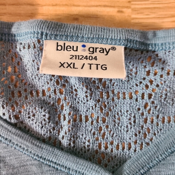 Bleu Gray Women's Turquoise Lace Crochet Tee size XXL - Picture 10 of 14